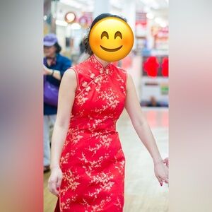 Red Wedding Engagement Qipao Cheongsam Small Medium